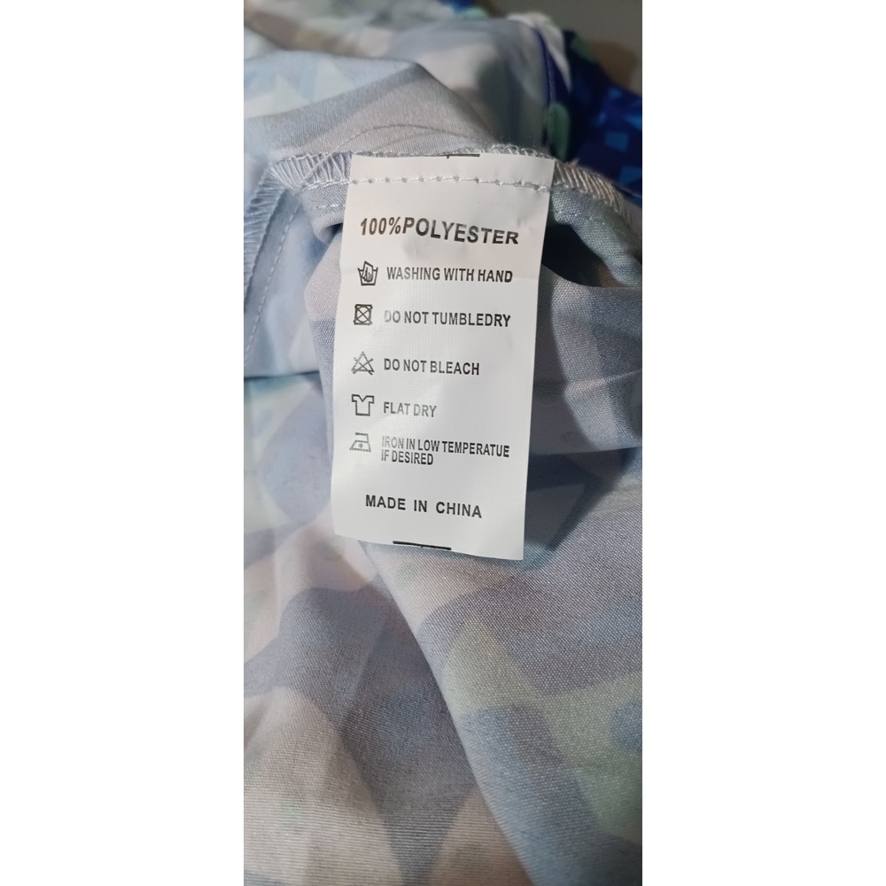 womens Dress Medium Geometric Maxi Cottagecore Modest bold office teacher - Picture 8 of 8